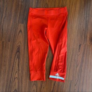 Stella McCartney x Adidas Red Crop Leggings